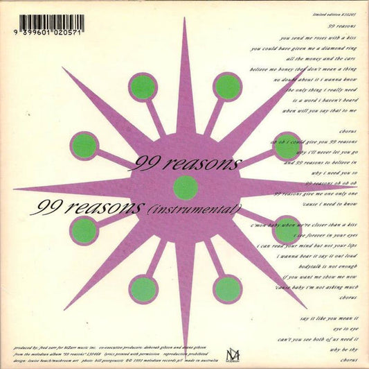 Jo Beth Taylor : 99 Reasons (7", Single, Gat)