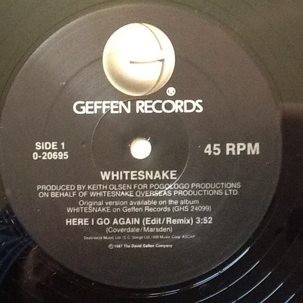 Whitesnake : Here I Go Again (12", Maxi)