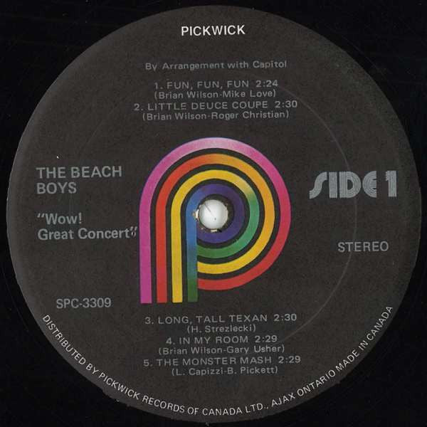 The Beach Boys : Wow! Great Concert! (LP, Album, RE)