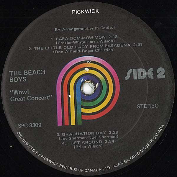 The Beach Boys : Wow! Great Concert! (LP, Album, RE)