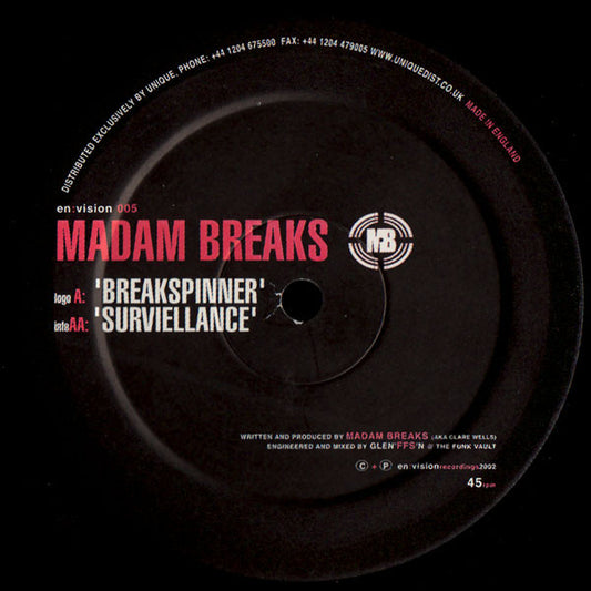 Madam Breaks : Breakspinner / Surviellance (12")
