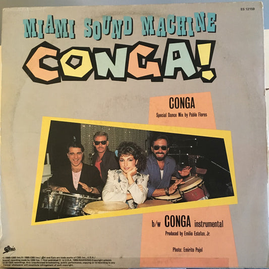 Miami Sound Machine : Conga (12", Single, Pic)