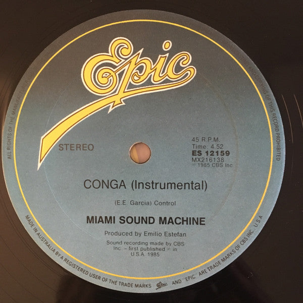 Miami Sound Machine : Conga (12", Single, Pic)