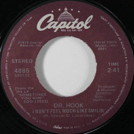 Dr. Hook : Years From Now / I Don't Feel Much Like Smilin' (7", Single, Jac)