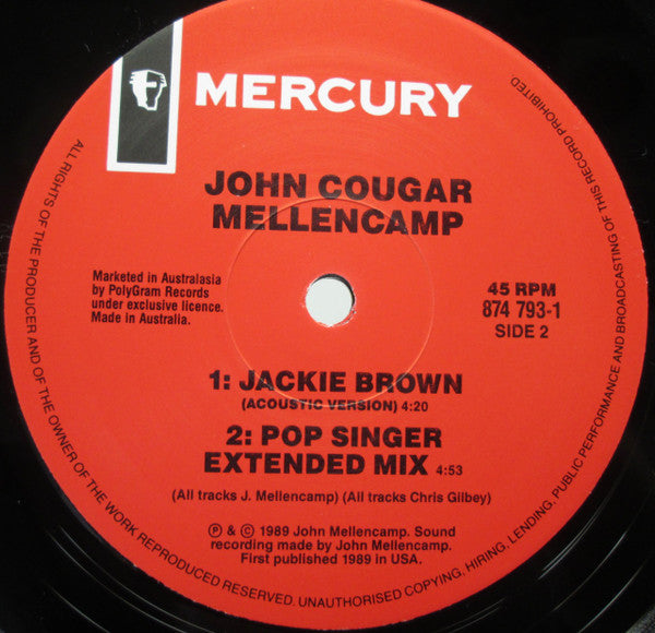 John Cougar Mellencamp : Jackie Brown (12")