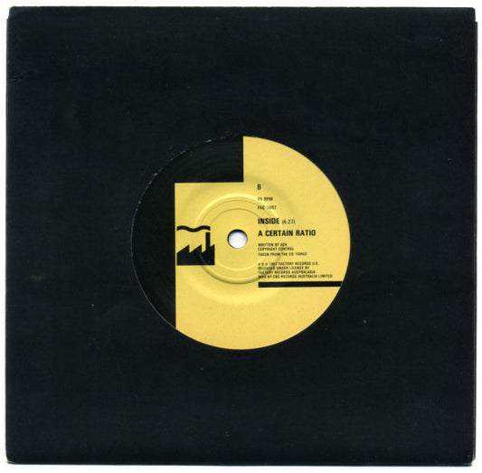 A Certain Ratio : Bootsy (7", Single)