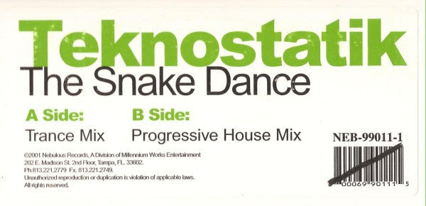 Teknostatik : The Snake Dance (12")
