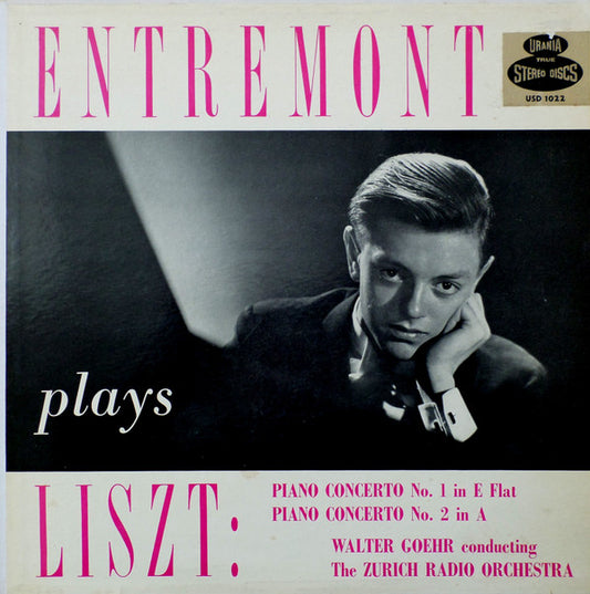 Franz Liszt, Philippe Entremont, Walter Goehr, Zurich Radio Orchestra : Piano Concerto No.1 In E-Flat Major / Piano Concerto No.2 In A Major (LP, Album)