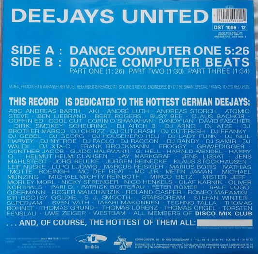 Deejays United : Dance Computer One (12", Maxi)