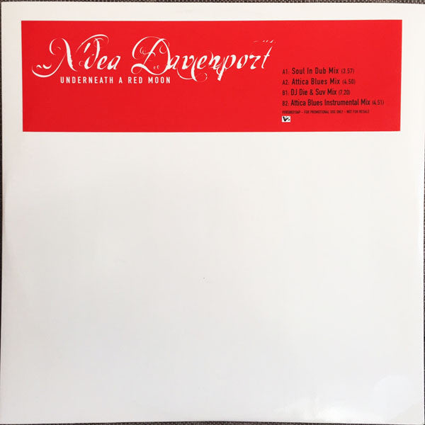 N'Dea Davenport : Underneath A Red Moon (12", Promo)
