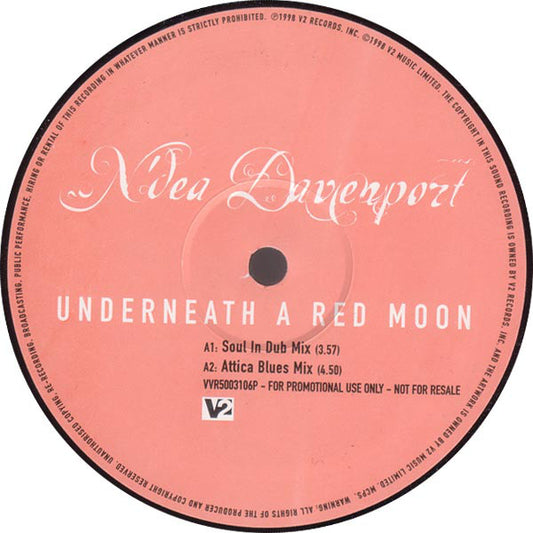 N'Dea Davenport : Underneath A Red Moon (12", Promo)