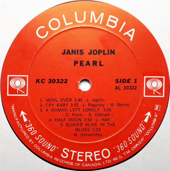 Janis Joplin : Pearl (LP, Album)