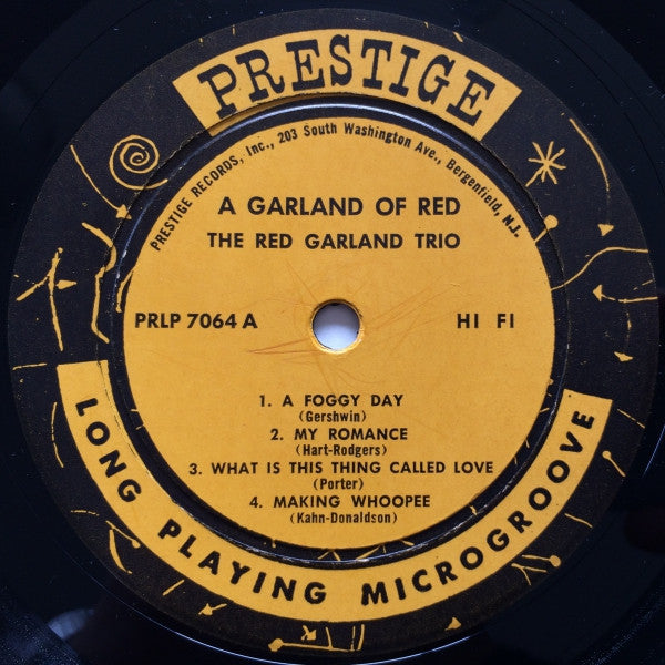 The Red Garland Trio With Paul Chambers (3) And Art Taylor : A Garland Of Red (LP, Album, Mono, RP)