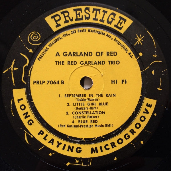 The Red Garland Trio With Paul Chambers (3) And Art Taylor : A Garland Of Red (LP, Album, Mono, RP)