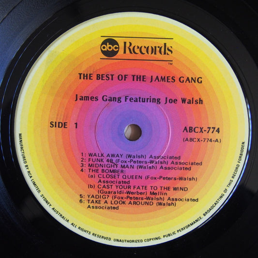 James Gang Featuring Joe Walsh : The Best Of The James Gang Featuring Joe Walsh (LP, Comp, RE)