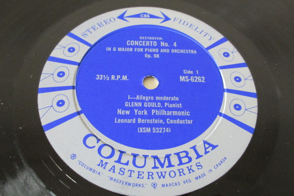Ludwig van Beethoven - Glenn Gould, Leonard Bernstein / The New York Philharmonic Orchestra : Concerto No. 4 In G Major (LP, Album)