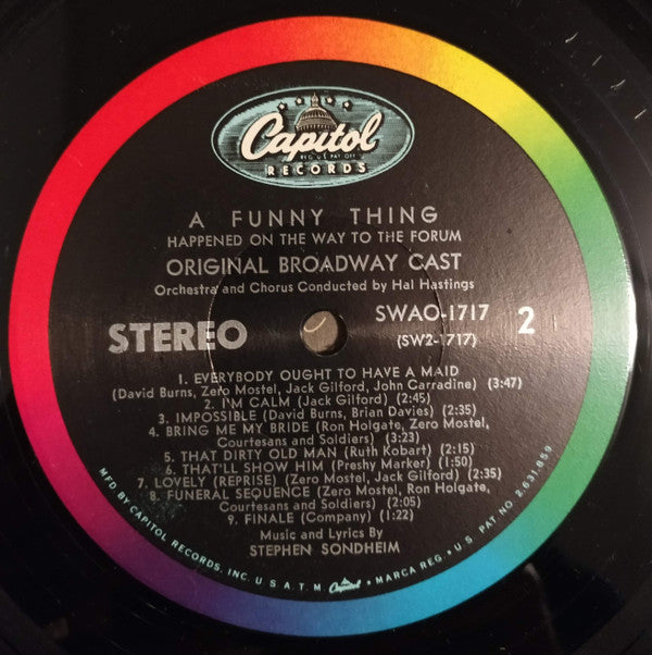 Original Broadway Cast* : A Funny Thing Happened On The Way To The Forum (LP, Album)