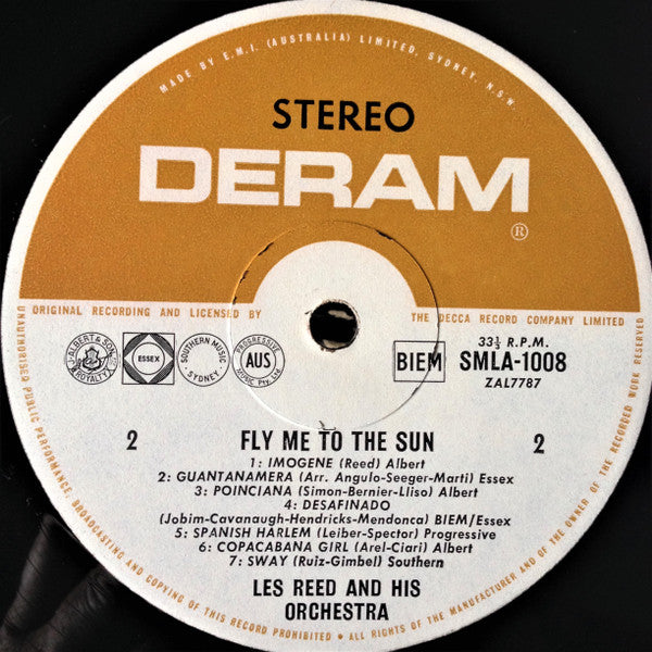 Les Reed And His Orchestra : Fly Me To The Sun (LP, Album)