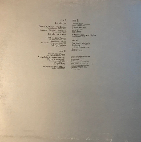 Ike & Tina Turner : What You Hear Is What You Get (Live At Carnegie Hall) (2xLP, Album, Gat)