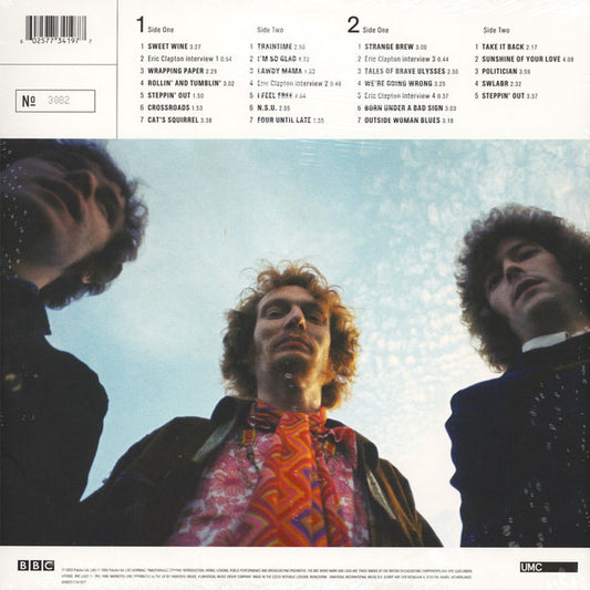 Cream (2) : BBC Sessions (LP, Album, Whi + LP, Album, Cre + Comp, Ltd, Num, )