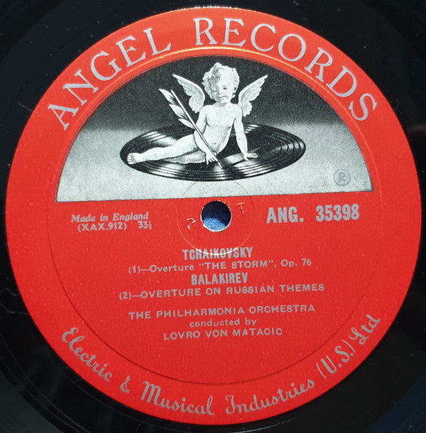 Philharmonia Orchestra, Lovro von Matacic / Pyotr Ilyich Tchaikovsky / Mily Balakirev : Overture, "The Storm"; Fantasy Overture, "Hamlet" / Overture On Russian Themes (LP, Mono)