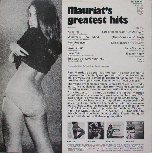 Paul Mauriat And His Orchestra : Mauriat's Greatest Hits (LP, Comp)