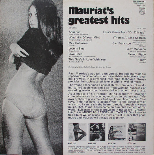 Paul Mauriat And His Orchestra : Mauriat's Greatest Hits (LP, Comp)