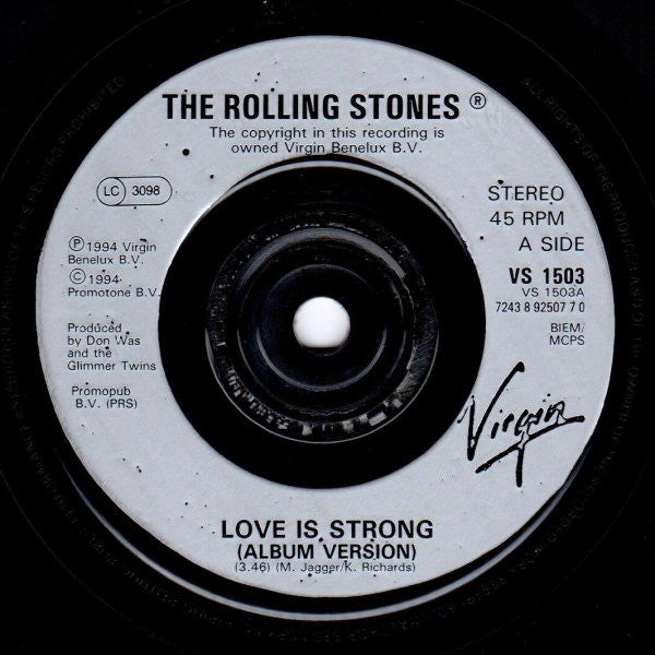 The Rolling Stones : Love Is Strong (7", Single, Ltd, Num)