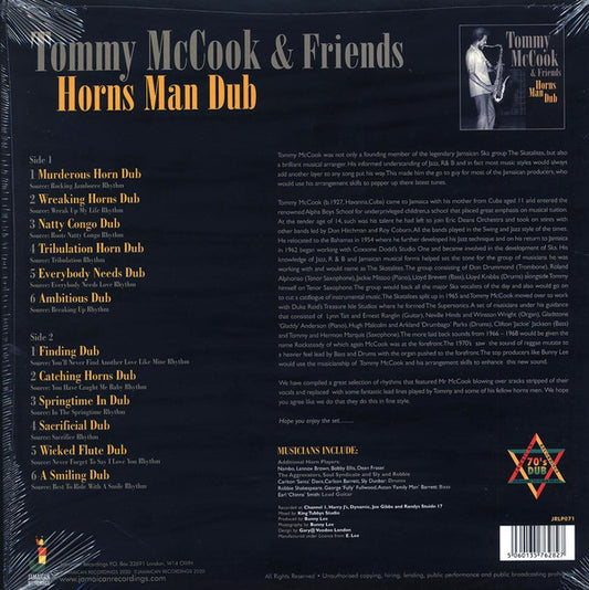 Tommy McCook & Various : Horns Man Dub (LP, Comp)