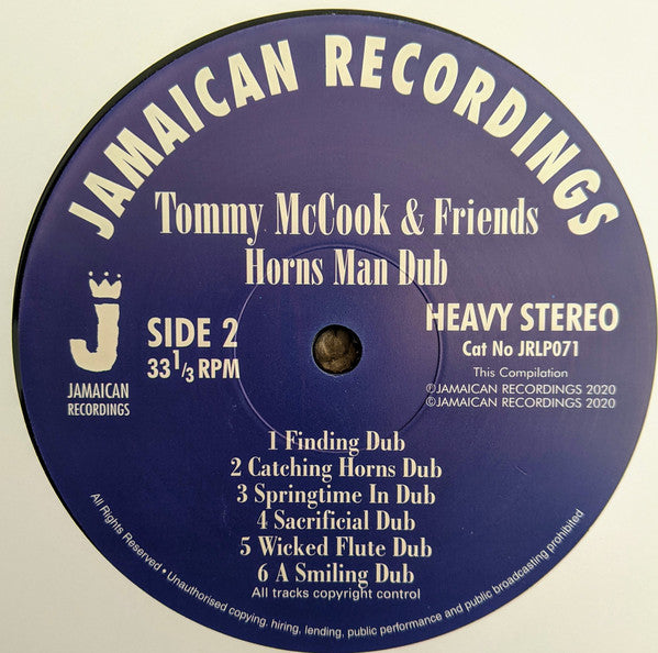 Tommy McCook & Various : Horns Man Dub (LP, Comp)
