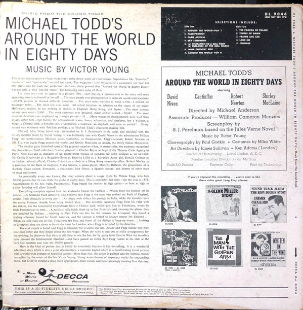 Victor Young : Michael Todd's Around The World In 80 Days - Music From The Sound Track (LP, Mono)