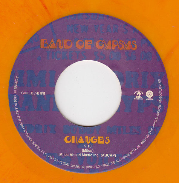 Jimi Hendrix : Message To Love / Changes (7", RSD, Single, Num, Ora)
