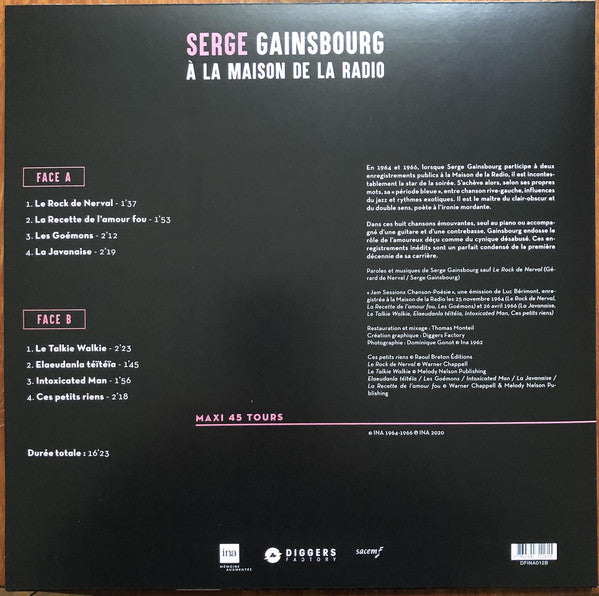 Serge Gainsbourg : À La Maison De La Radio (12", Maxi, Ltd, Pin)