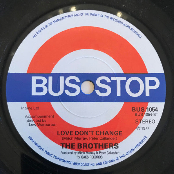 The Brothers (10) : Sing Me (7", Single, Sol)