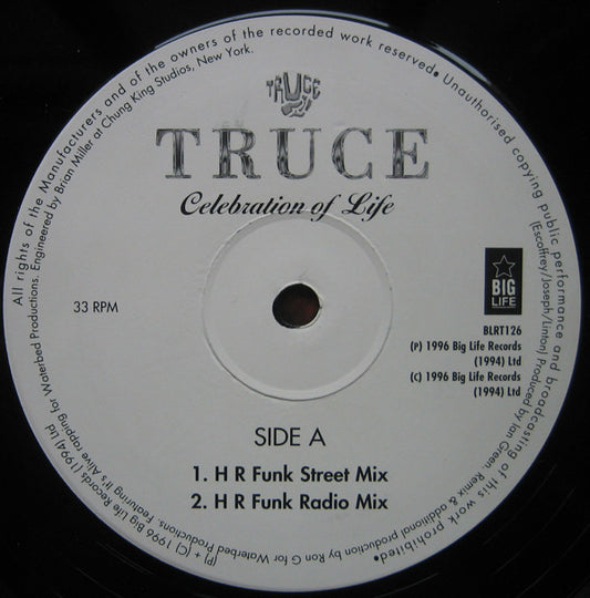 Truce : Celebration Of Life (12")