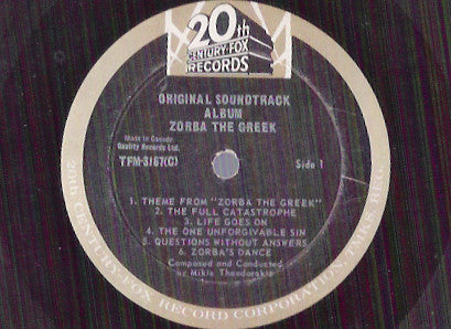 Mikis Theodorakis : Zorba The Greek (Original Soundtrack) (LP, Album)