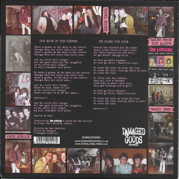 The Lurkers : The Boys In The Corner c/w We Close The Door (7", Single, Ltd, Sil)