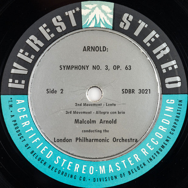 Malcolm Arnold Conducts The London Philharmonic Orchestra : Four Scottish Dances, Op. 59 And Symphony No. 3, Op. 63 (LP, Album, Sil)