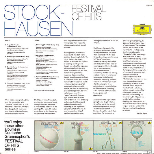 Karlheinz Stockhausen : Festival Of Hits (LP, Comp)
