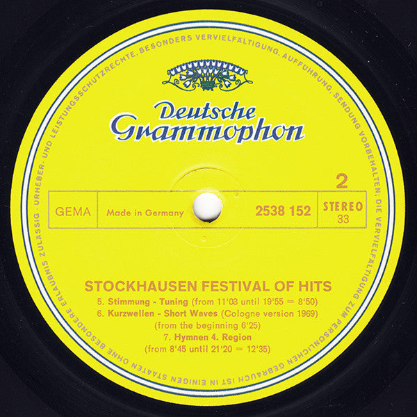 Karlheinz Stockhausen : Festival Of Hits (LP, Comp)