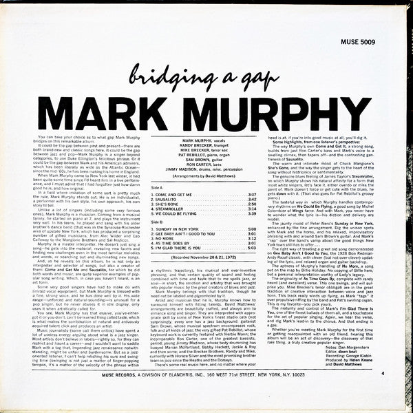 Mark Murphy : Bridging A Gap (LP, Album)