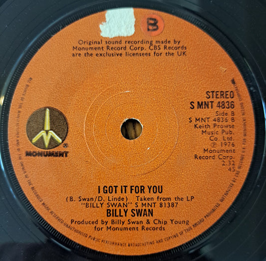 Billy Swan : Shake, Rattle And Roll (7", Single, Sol)
