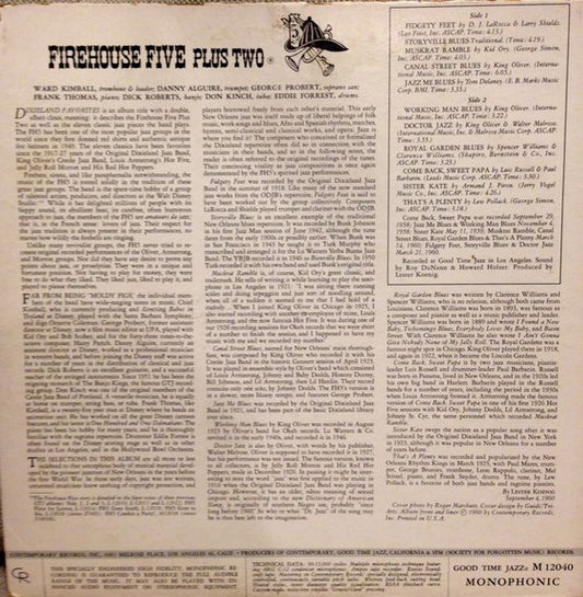 Firehouse Five Plus Two : Dixieland Favorites (LP, Album, Mono)