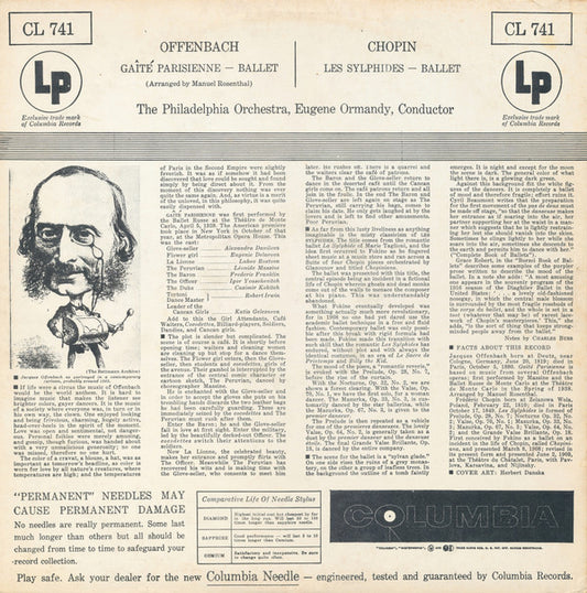 The Philadelphia Orchestra, Eugene Ormandy : Gaîté Parisienne - Les Sylphides (LP, Album, Mono)