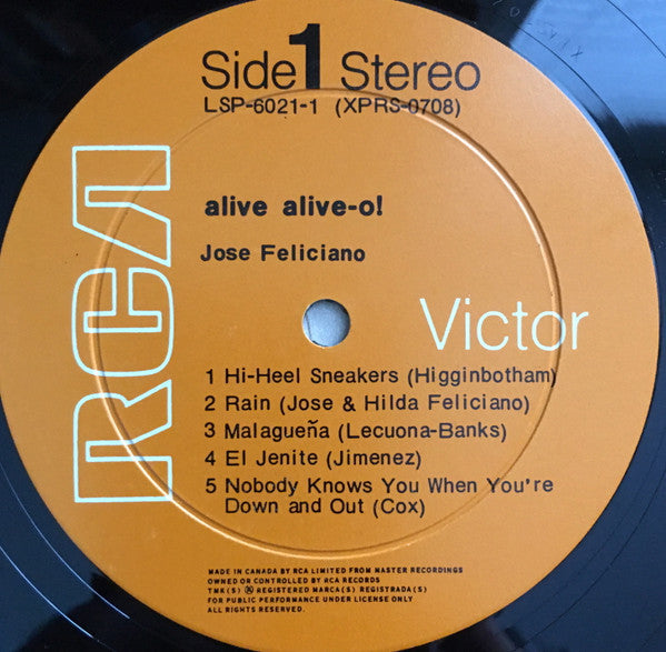 José Feliciano : Alive Alive-o! Live At London Palladium (2xLP, Album)