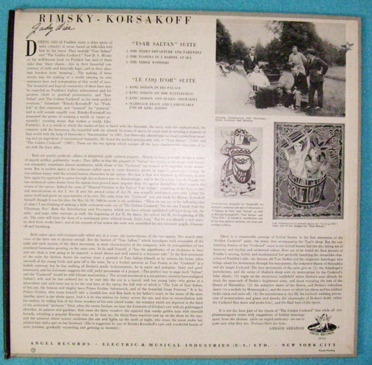 Nikolai Rimsky-Korsakov, Philharmonia Orchestra, Issay Dobrowen : "Le Coq D'Or"- Suite & "Tsar Saltan"- Suite, Op.57 (LP, Album, Mono)