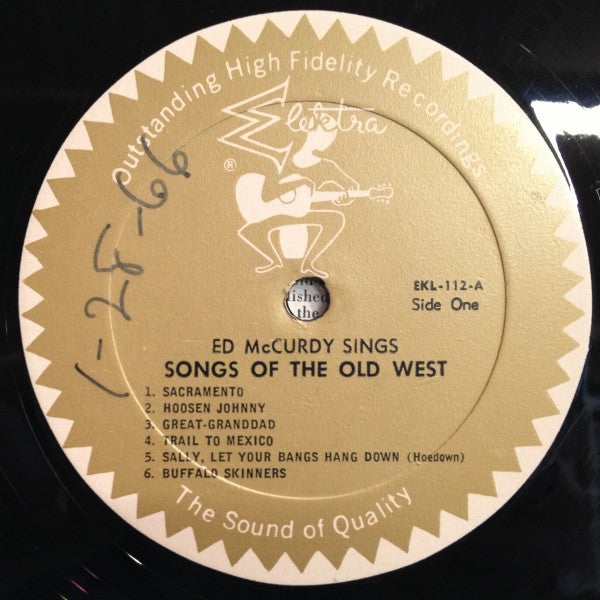 Ed McCurdy : Songs Of The Old West (LP, Mono, RE)