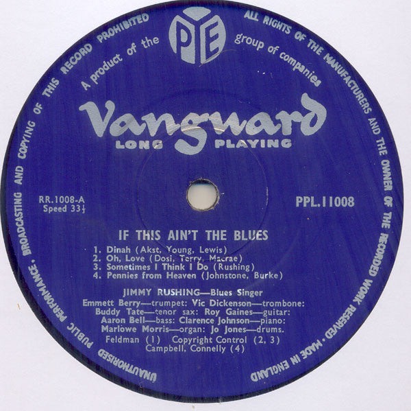 Jimmy Rushing : If This Ain't The Blues (LP, Album)