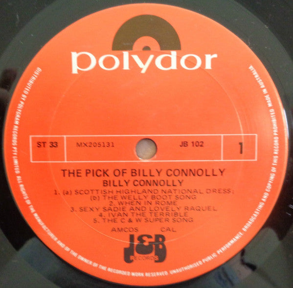 Billy Connolly : The Pick Of Billy Connolly (LP, Album, Comp)