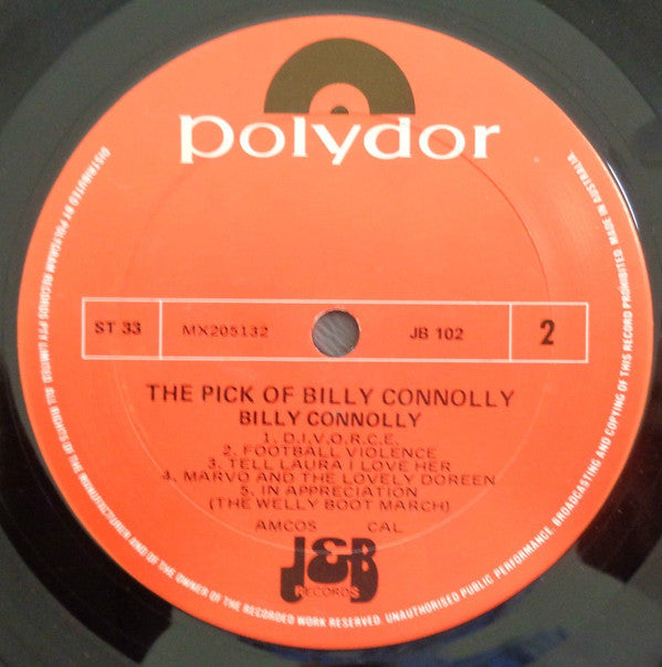 Billy Connolly : The Pick Of Billy Connolly (LP, Album, Comp)